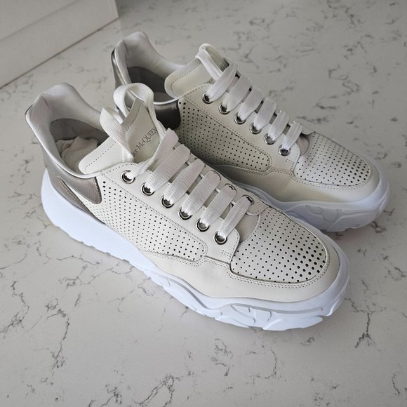 Alexander McQueen Men's Court Trainer Leather Sneakers, US11 (44) Made In Italy - Picture 1 of 12